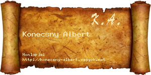 Konecsny Albert névjegykártya